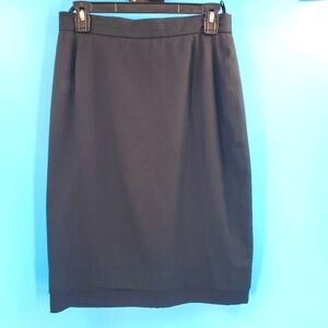 Escada x Margaretha Ley black pencil skirt bow accent 40/10